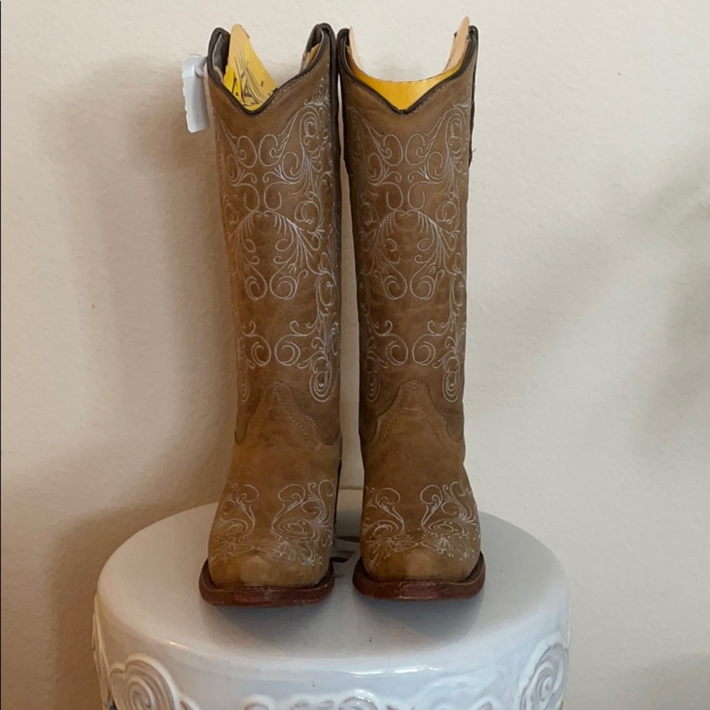 Brown Leather Western Boots